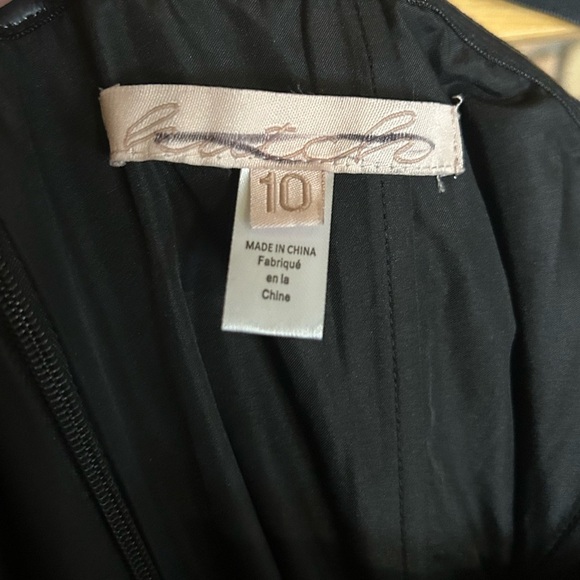 Hutch Bow Tie Strapless Maxi Dress Black Ruffle Hem Size 10 - Picture 9 of 11